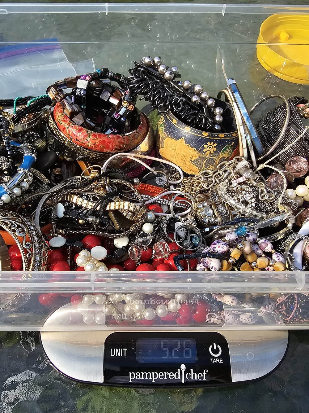 Mixed Costume Jewelry Lot - Multicolor Bangles & Necklaces